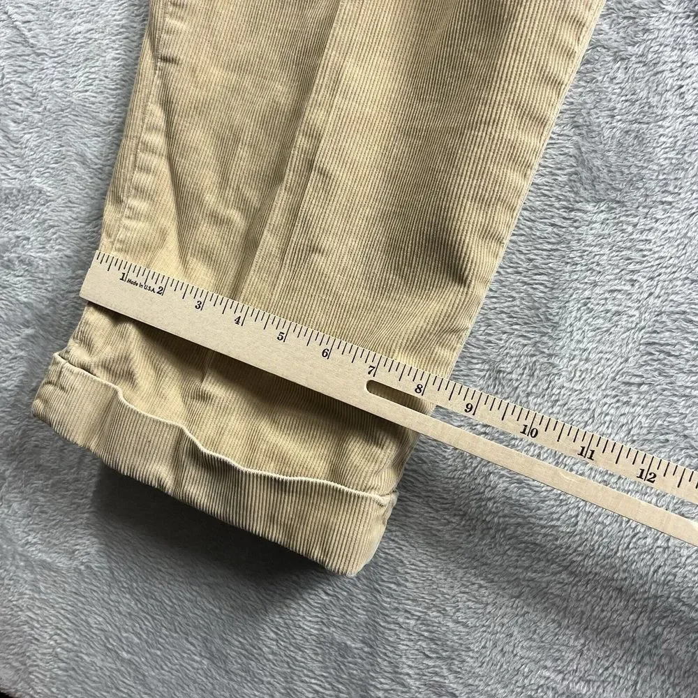 Polo Ralph Lauren Corduroy Hammond Pants Men's 38x30‎ Tan Pleated Cuffed Classic